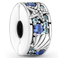 Clip Conchitas y Estrellas de Mar en Plata S925