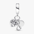 Charm Colgante Familia Triple Infinito en Plata S925