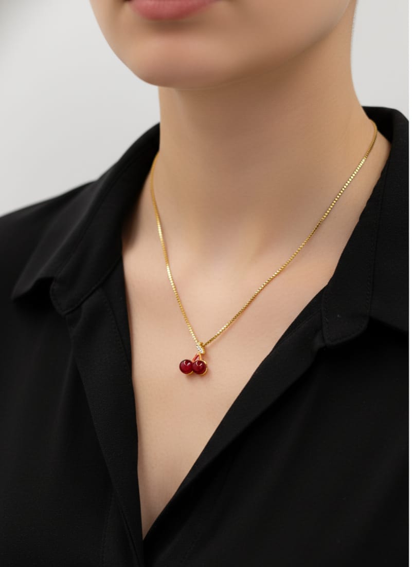 Cadena Cherry Roja Para Dama