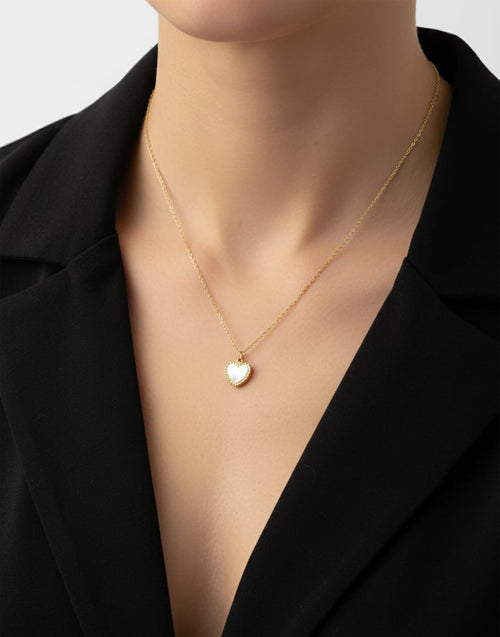 Cadena Dije Corazón Blanco Para Dama