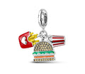 Charm Colgante Hamburguesa en Plata S925